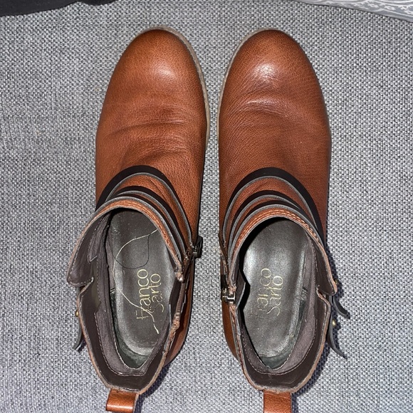 Franco Sarto Brown Leather Booties - Picture 4 of 5